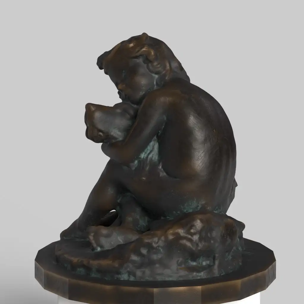 Replik der Skulptur von Zwei Freunden aus hochwertigem Harz.
