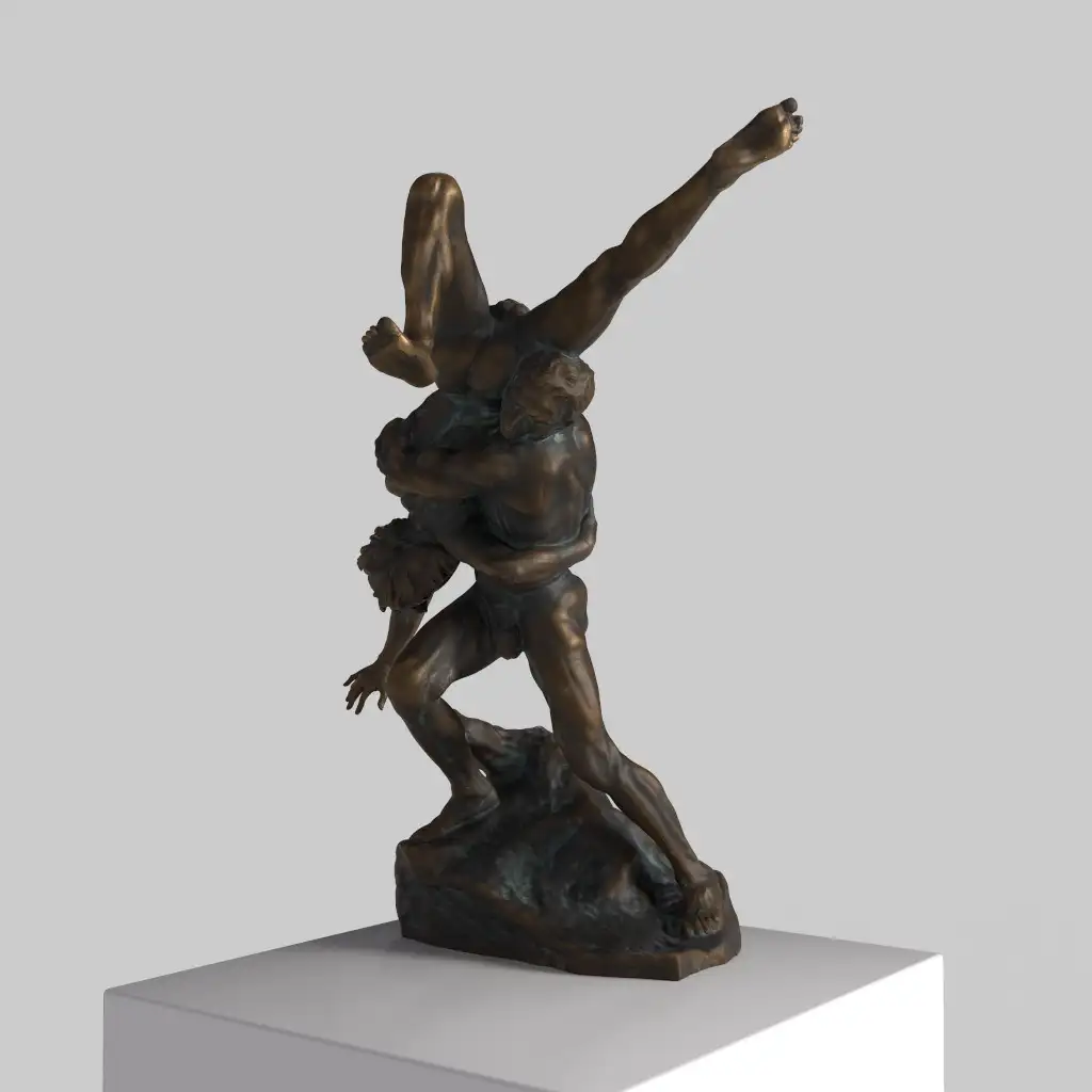 Skulptur der Ringer, inspiriert von Jef Lambeaux