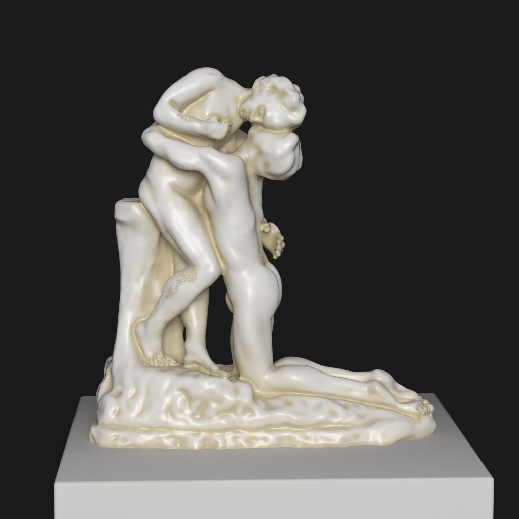 Skulptur von Vertumnus und Pomona, gefertigt aus hochwertigem Harz mit feinen Details.