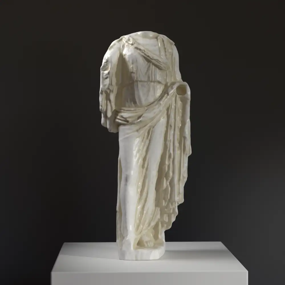 Statue einer Frau im archaischen Stil aus hochwertigem Harz.