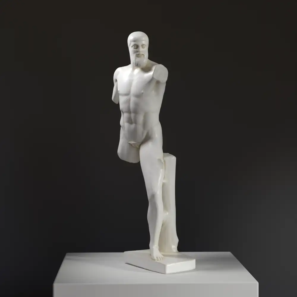 Statue von Aristogiton, eine detailreiche Replik aus hochwertigem Harz.