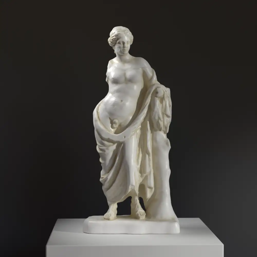 Statue des Hermaphroditus aus hochwertigem Harz mit eleganter Patina.