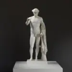 Replik der Statue von Hermes Loghios mit geflügeltem Hut.