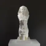 Statue von Seti I, die Opfergaben an Osiris darbringt.