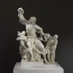 Laokoon-Gruppe Skulptur, die den trojanischen Priester und seine Söhne zeigt.