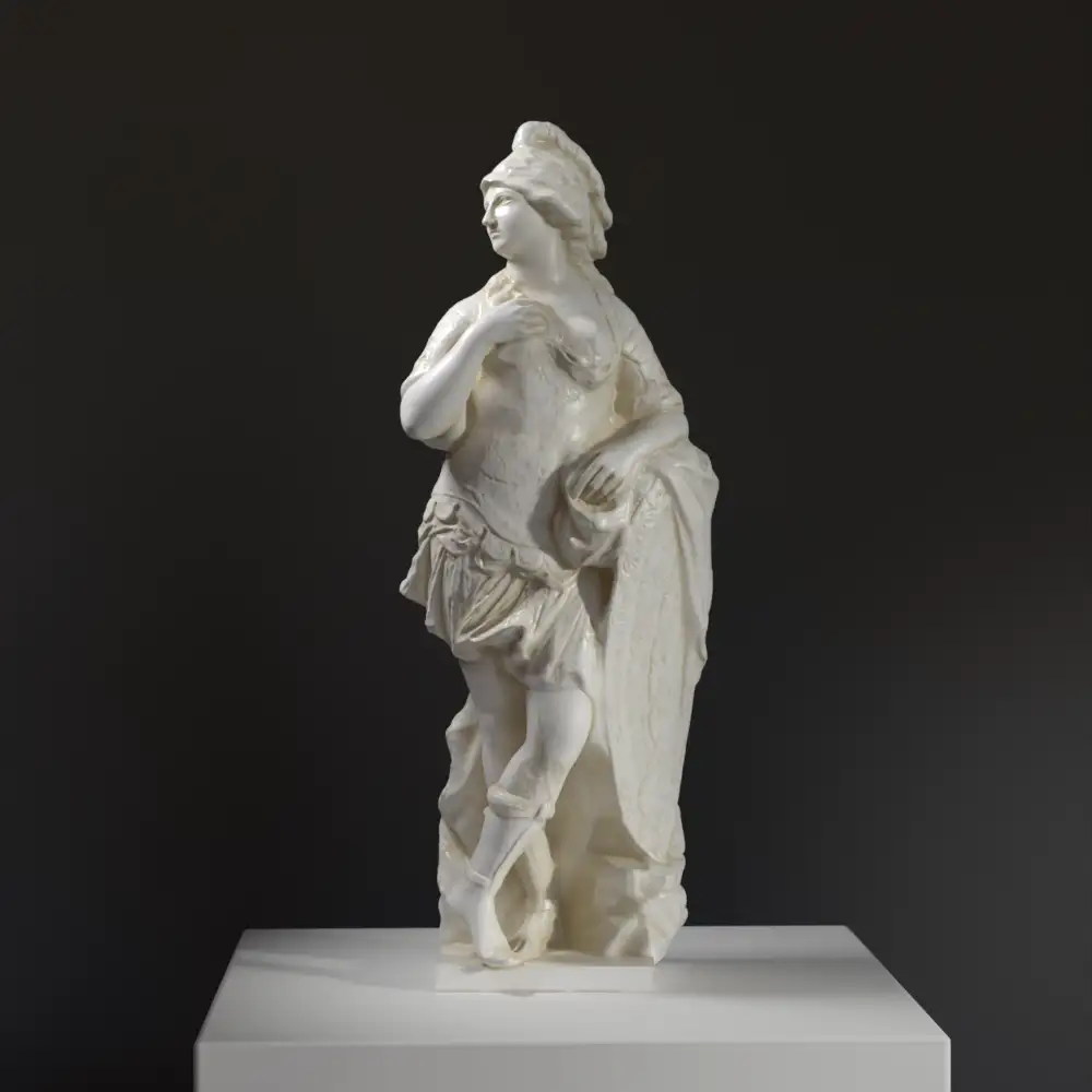 Skulptur von V Gverriera, die die Göttin Minerva darstellt.
