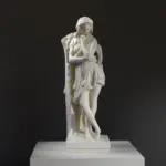 Skulptur von Veleda im Jardin du Luxembourg, Paris, aus hochwertigem Harz mit Patina-Effekt.
