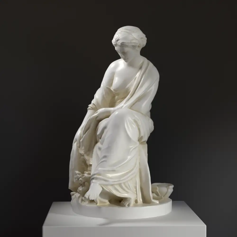 Skulptur des Winters im Staatlichen Hermitage Museum St. Petersburg, detailreiche Replik.