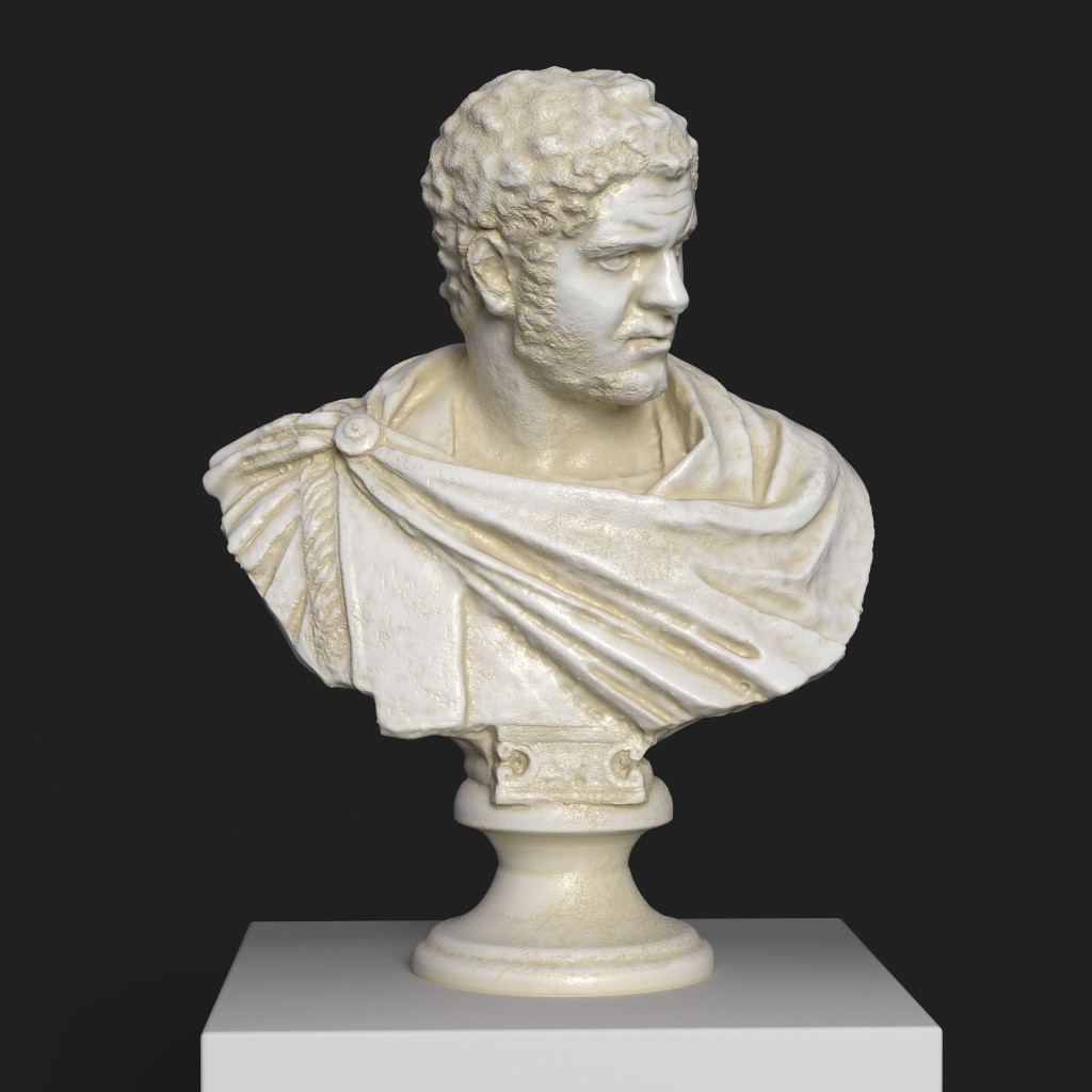 Büste von Caracalla, detailreiche Skulptur aus hochwertigem Harz.