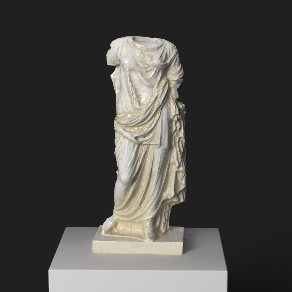 Replik der Statue von Hera, die die Göttin der Frauen und der Ehe darstellt.