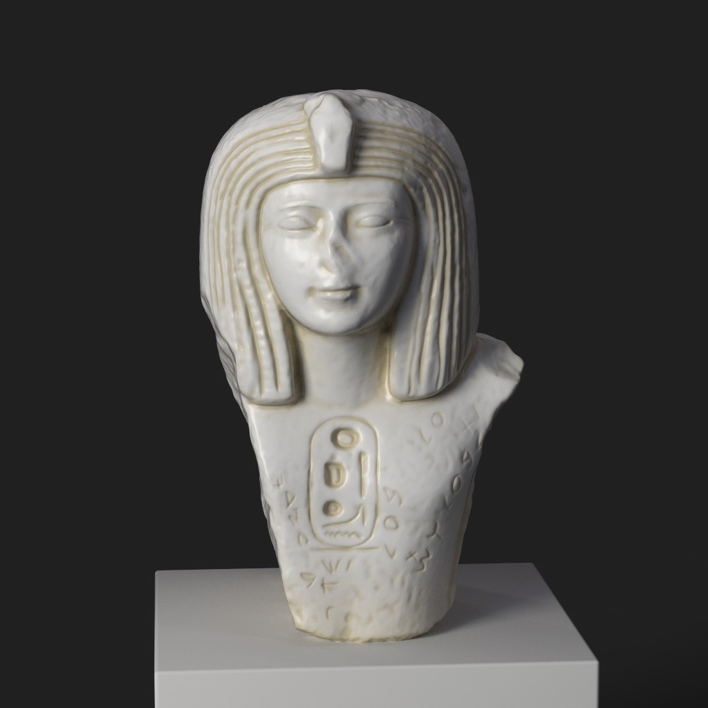 Replik der Statue von Osorkon I im Louvre Paris, detailreich und kunstvoll gestaltet.