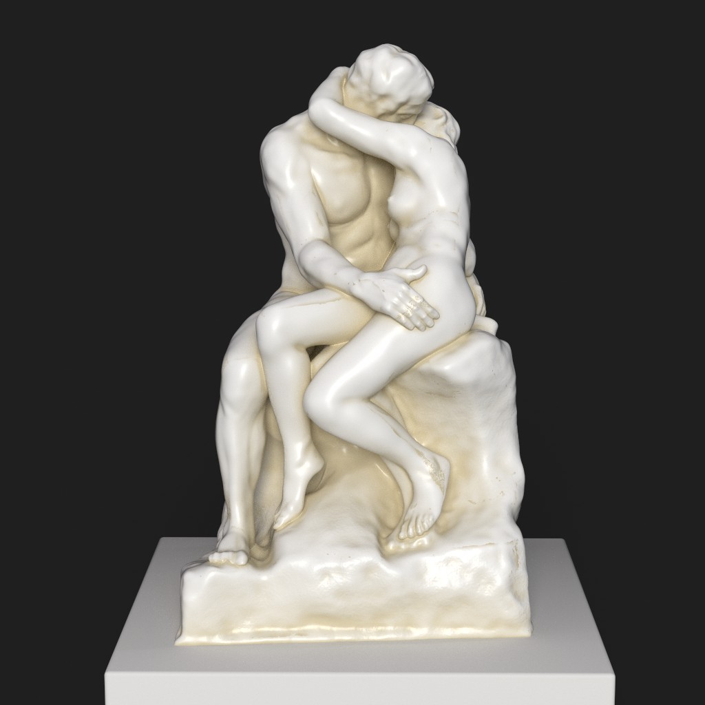 Skulptur des Kusses