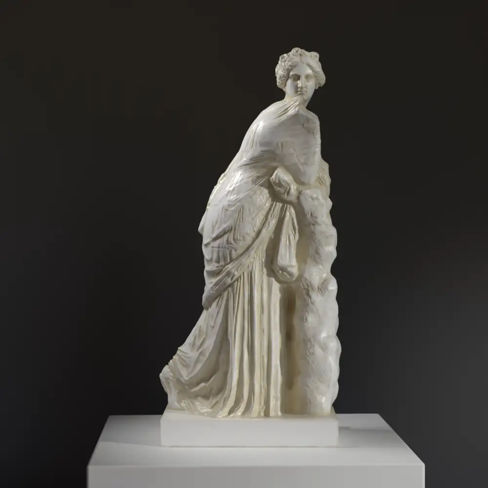 Skulptur der Polyhymnia in klassischem Stil.
