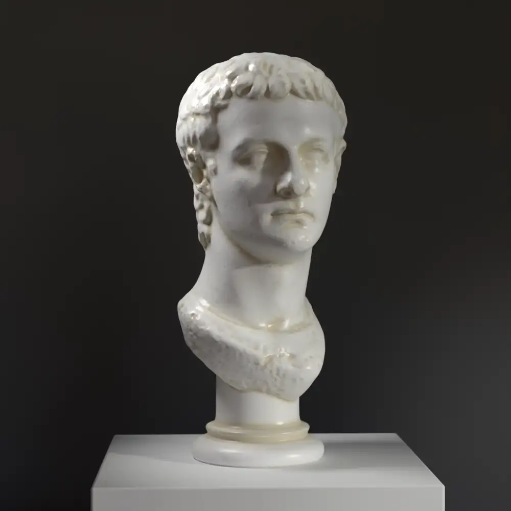 Büste von Caligula, eine Replik eines römischen Kaisers.
