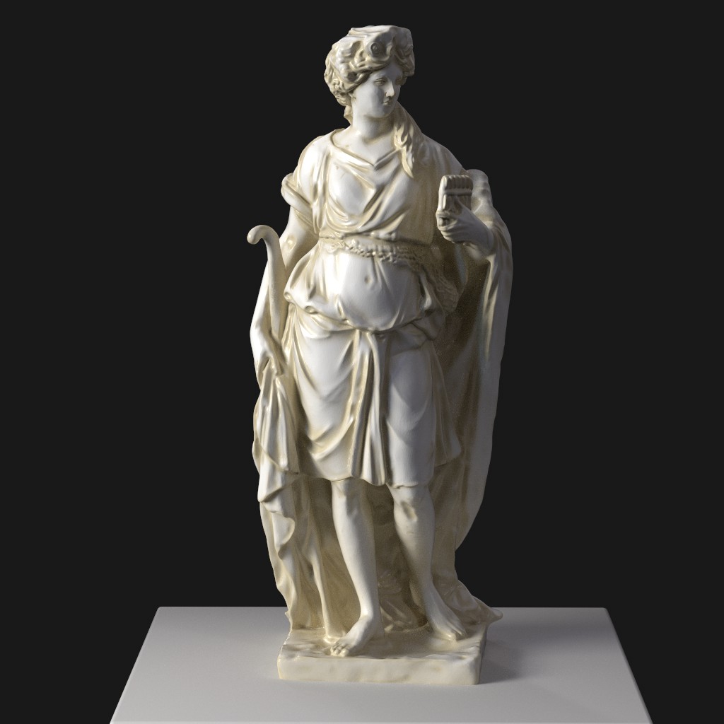 Replik der Skulptur des Pastoralpoems im Schloss Versailles, die eine Frau darstellt.