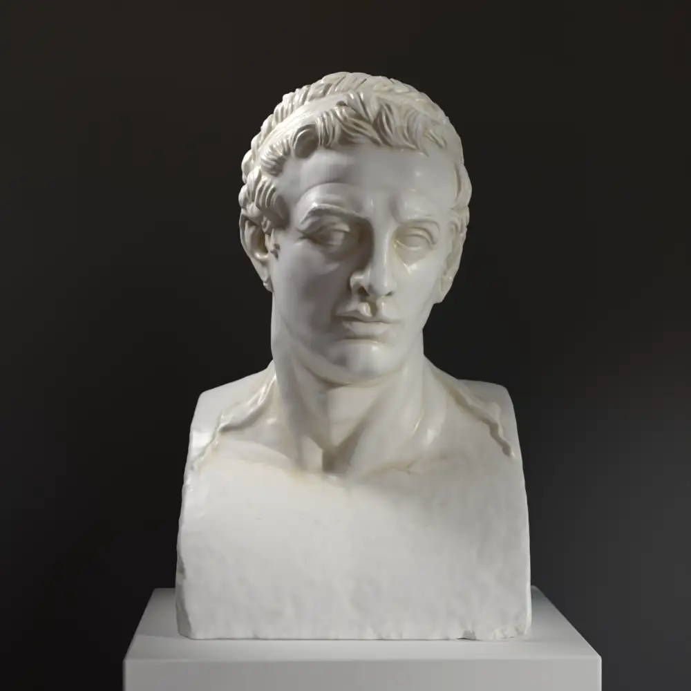 Detailreiche Büste von Ptolemaios II. Philadelphus aus hochwertigem Harz.