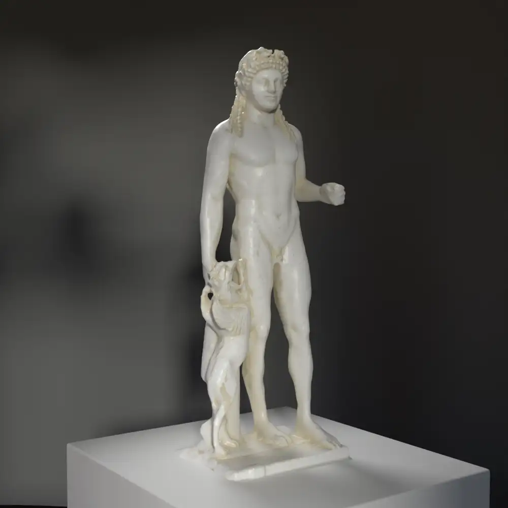 Skulptur von Apollo im Royal Ontario Museum, detailreiche Darstellung des griechischen Gottes.