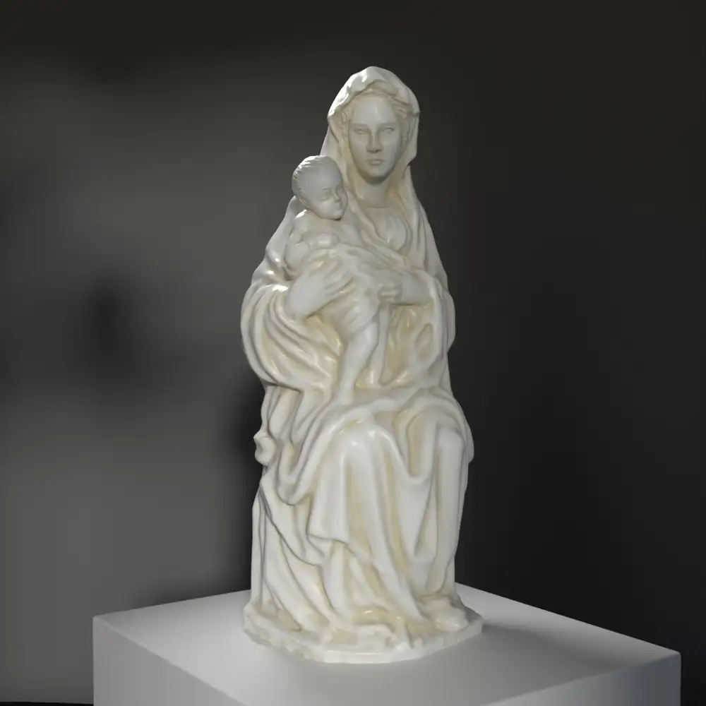 Skulptur der Jungfrau und des Kindes im Louvre Paris