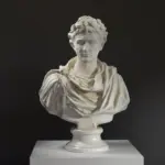 Büste von Octave Auguste, eine exquisite Nachbildung aus Resin.