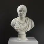 Büste von Ovid aus hochwertigem Harz mit Marmor- und Bronzeoptik.