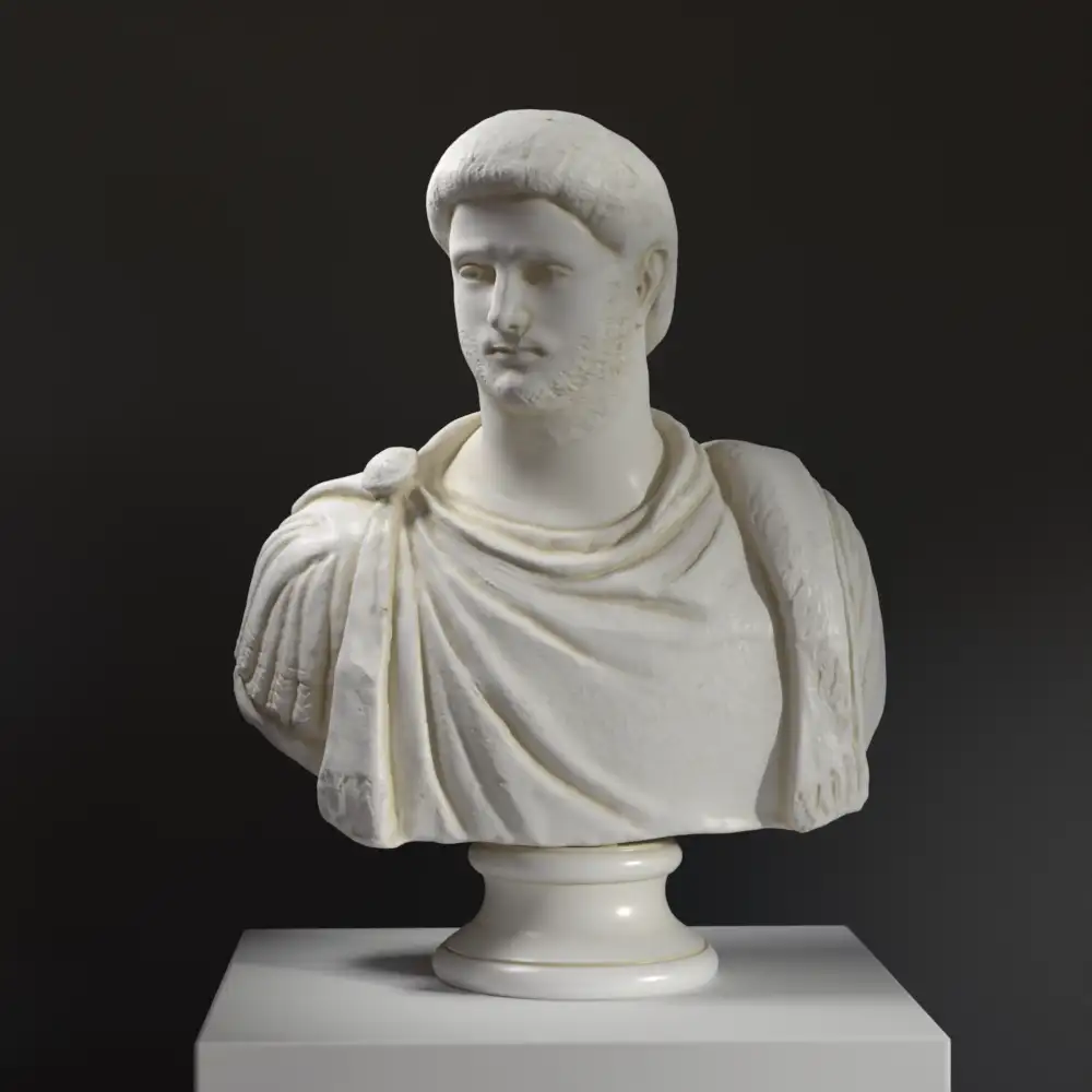 Büste des Kaisers Gallienus mit detaillierten Merkmalen und klassischer Eleganz.