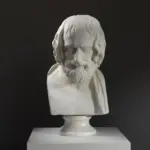 Büste von Euripides aus hochwertigem Harz mit Marmor- und Bronze-Patina-Effekt.