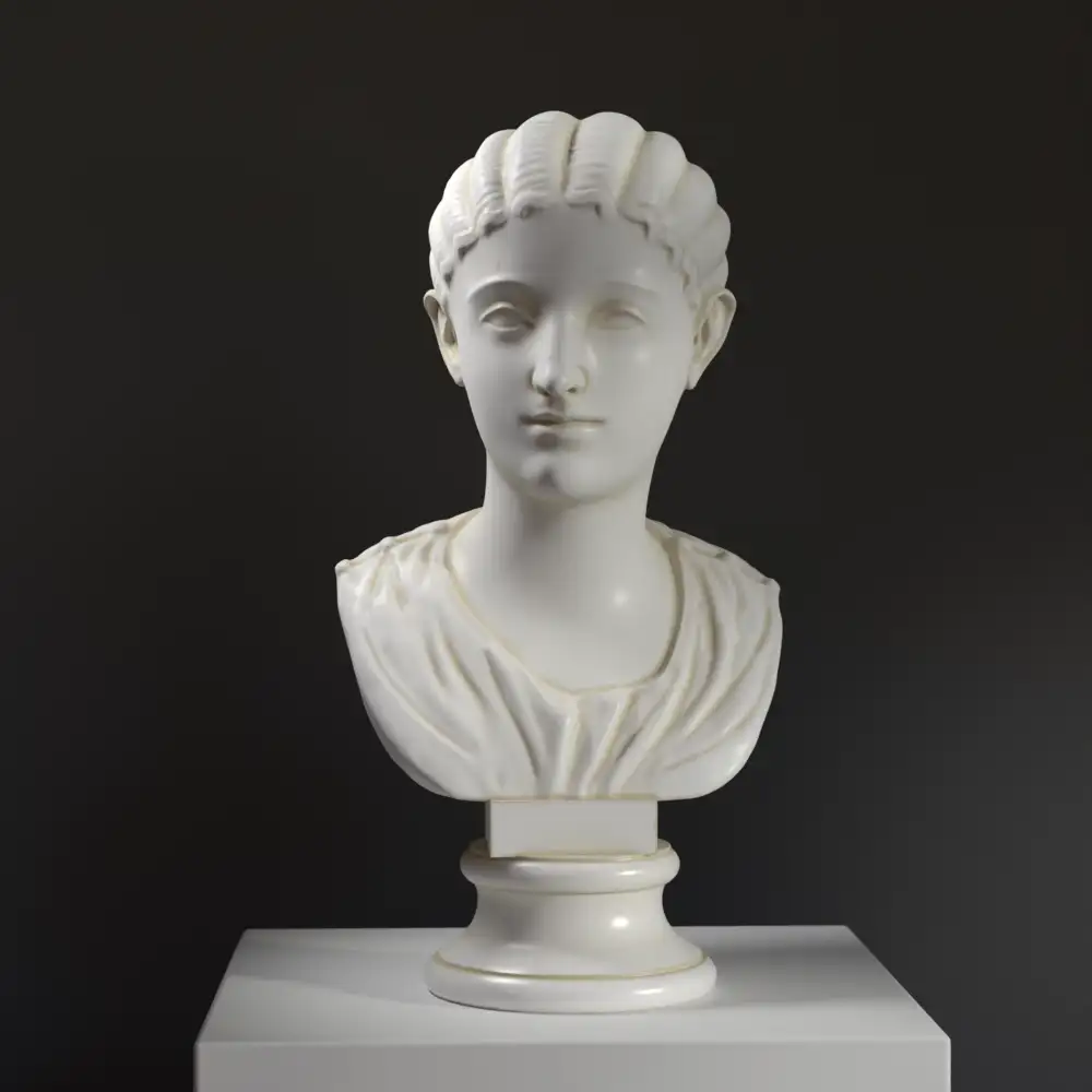 Büste von Publia Fulvia Plautilla, antike römische Skulptur.