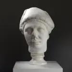 Büste des Ritratto di Traiano, eine detaillierte Replik des Kaisers Trajan.