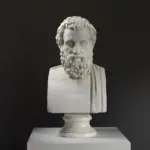 Büste von Aischines, detailreiche Replik eines griechischen Staatsmannes.