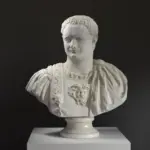Büste von Titus, römischer Kaiser, aus hochwertigem Harz gefertigt.