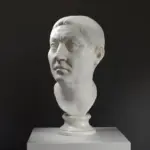 Büste des Gaius Marius in Marmor- und Bronzeoptik.