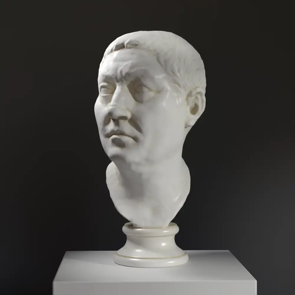 Büste des Gaius Marius in Marmor- und Bronzeoptik.