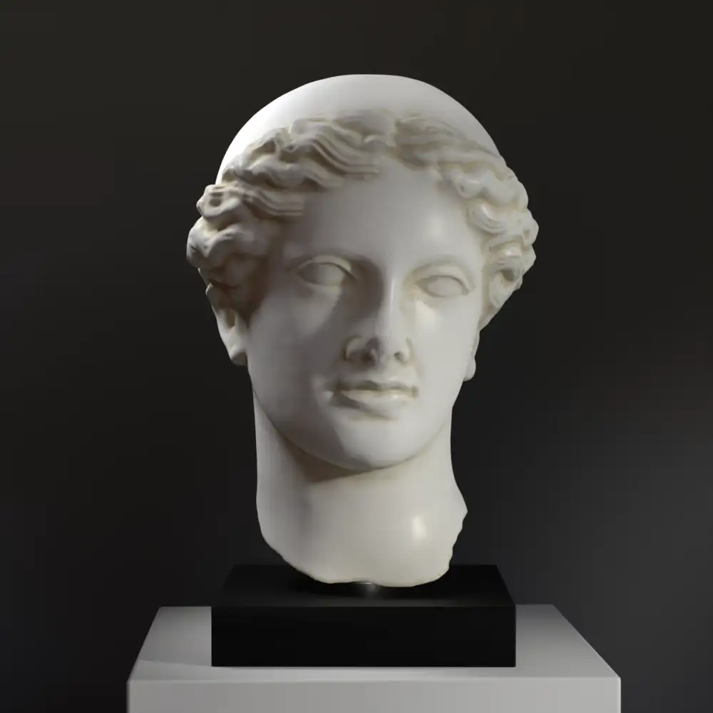 Replik der Aphrodite im Louvre Paris aus hochwertigem Harz mit Marmor- und Bronze-Patina.
