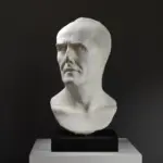 Büste von Marius, eine detailreiche Replik eines römischen Generals.