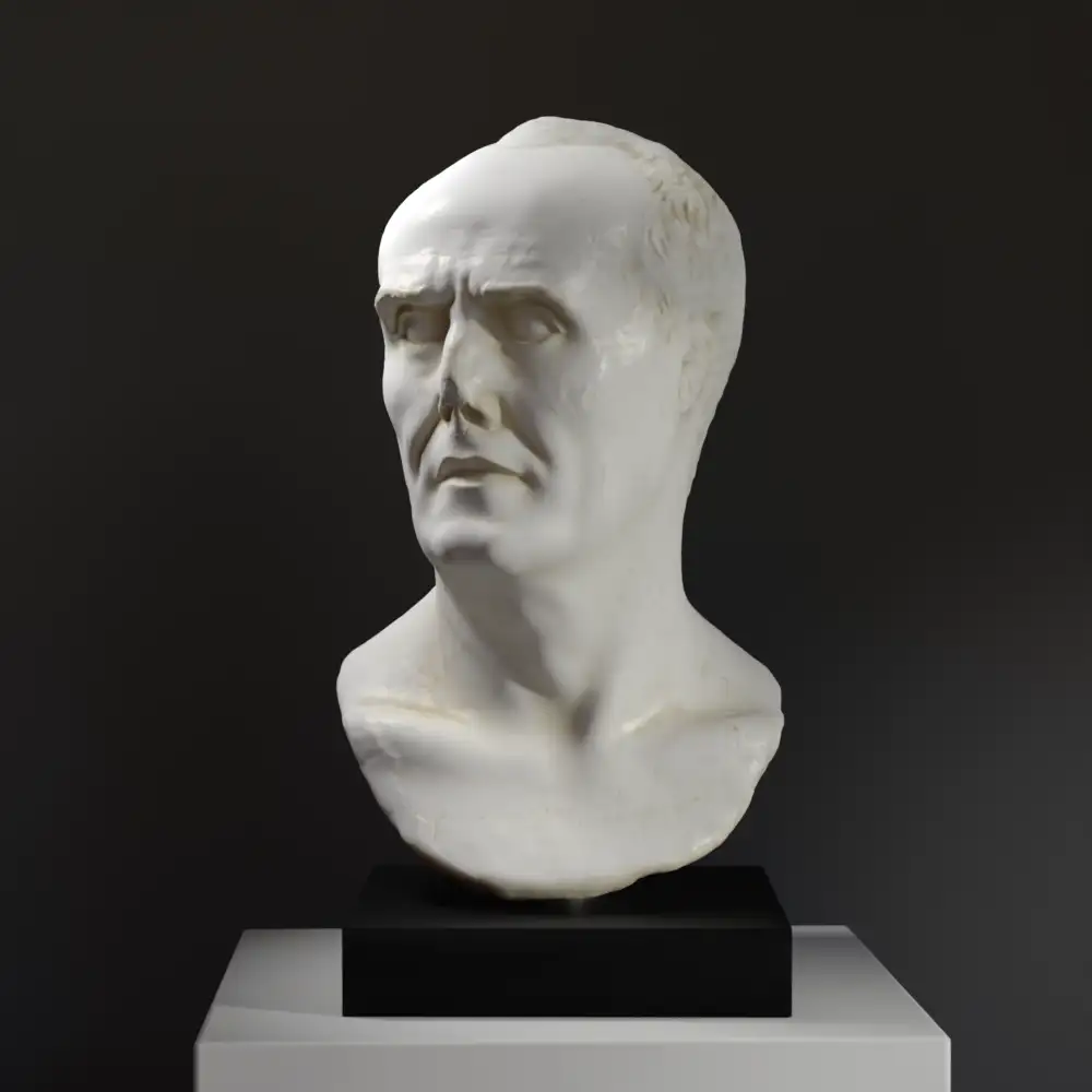 Büste von Marius, eine detailreiche Replik eines römischen Generals.