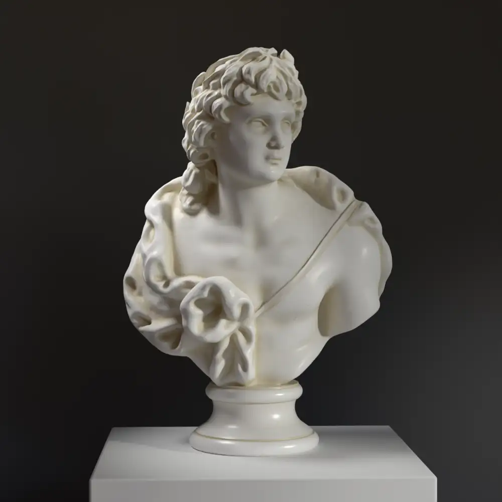 Skulptur von Apollo, die den griechischen Gott der Künste darstellt.