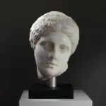 Büste des Ephebos-Kopfes, detailreiche Darstellung eines jungen Mannes.