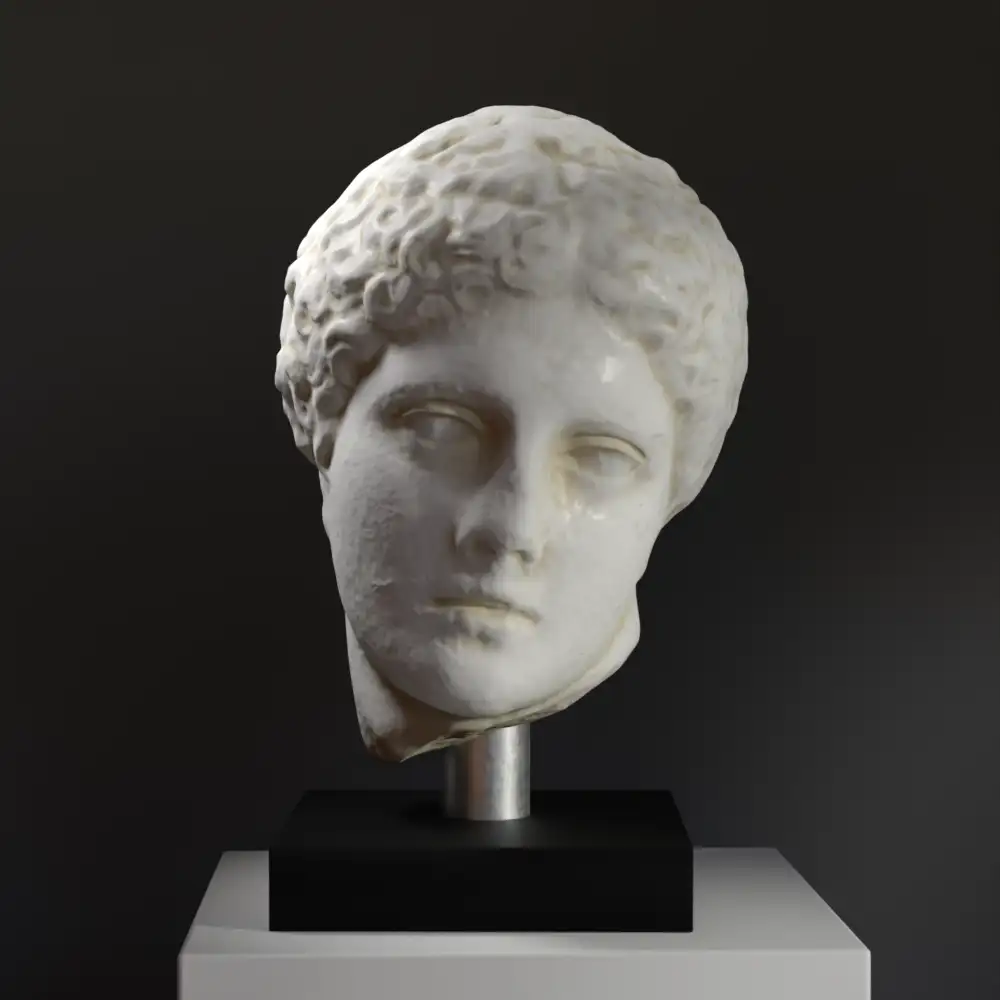 Büste des Ephebos-Kopfes, detailreiche Darstellung eines jungen Mannes.