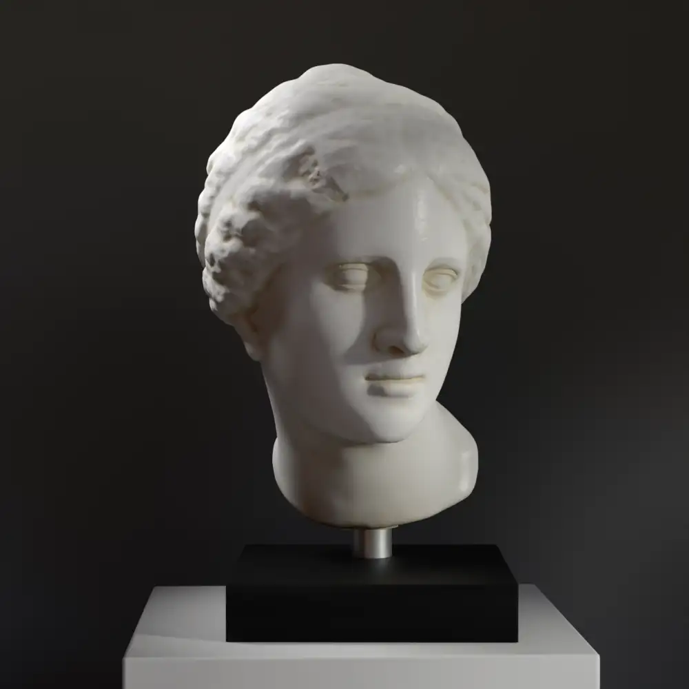 Büste eines weiblichen Kopfes, modelliert nach der Aphrodite von Cnidus.
