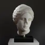 Büste des weiblichen Kopfes im Typ der Aphrodite von Knidos im Louvre Paris