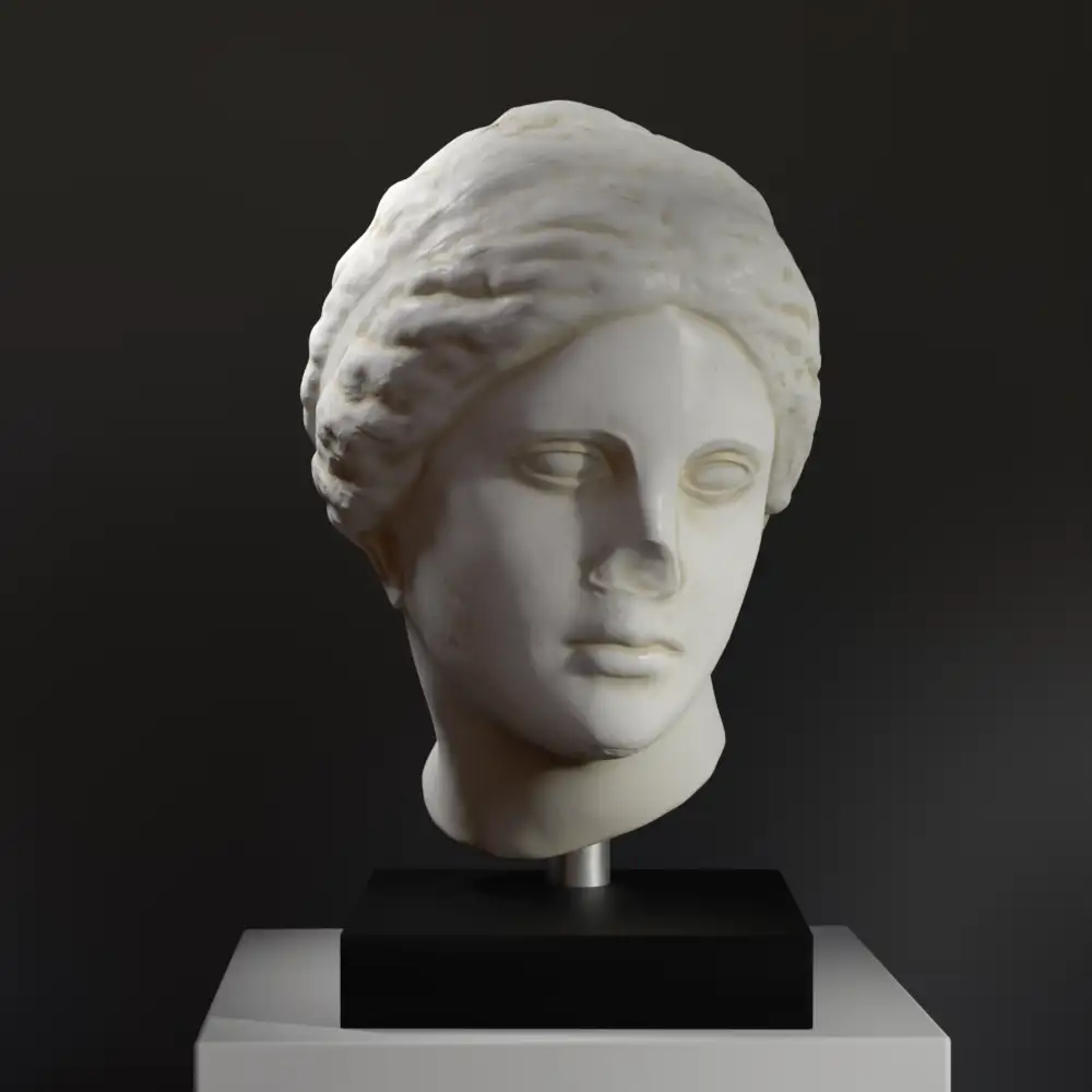 Büste des weiblichen Kopfes im Typ der Aphrodite von Knidos im Louvre Paris