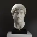 Büste von Hadrian 4 aus hochwertigem Harz mit Patina.
