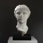 Büste des Kopfes, zugeschrieben Antonia Minor, detailreiche Replik.