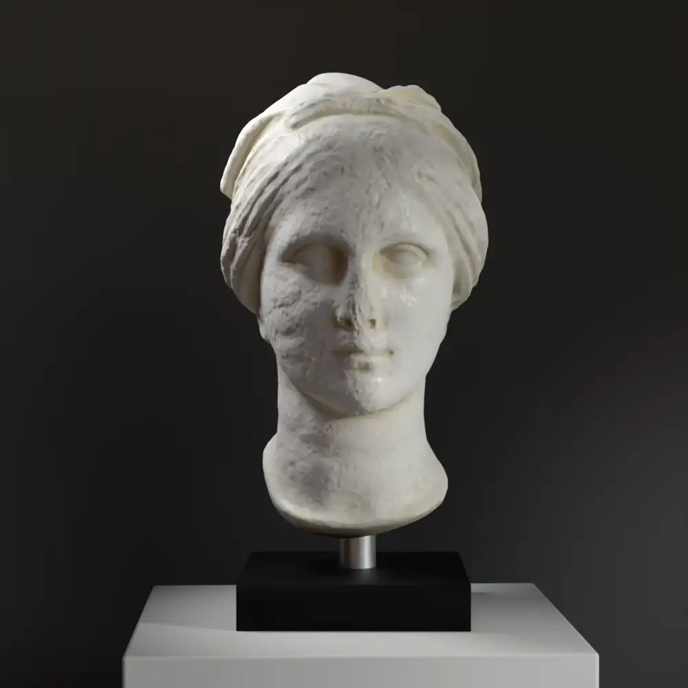 Büste einer weiblichen Statue, inspiriert von klassischer Kunst