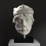 Büste eines Königs mit eleganter Marmor- und Bronze-Patina.