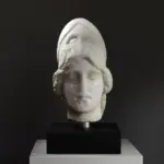 Büste der Athena aus hochwertigem Harz mit Marmor- und Bronze-Effekt.
