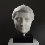 Büste von Livia mit eleganter Frisur und feinen Details.