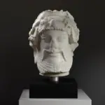 Büste von Priapus, Gott der Fruchtbarkeit, aus hochwertigem Harz.