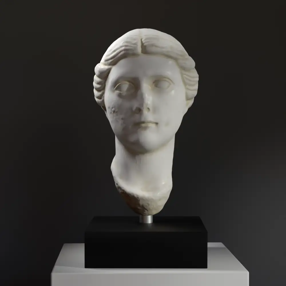 Büste von Livia Drusilla, hochwertige Replik aus Harz mit Patina.