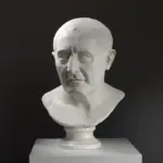 Büste von Cicero aus hochwertigem Harz mit Patina.